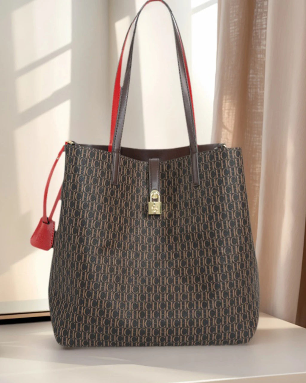 CHCH Women's Tote Bag Summer New Large Leisure Personalized Bag Retro Capacity Mother and Child Wallet