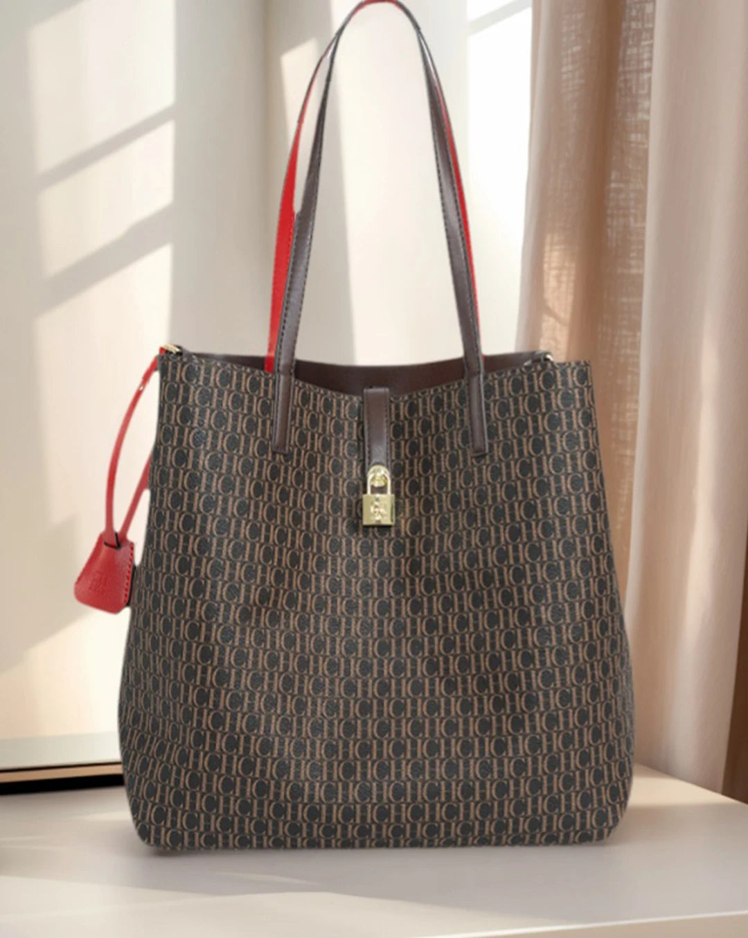 CHCH Women's Tote Bag Summer New Large Leisure Personalized Bag Retro Capacity Mother and Child Wallet