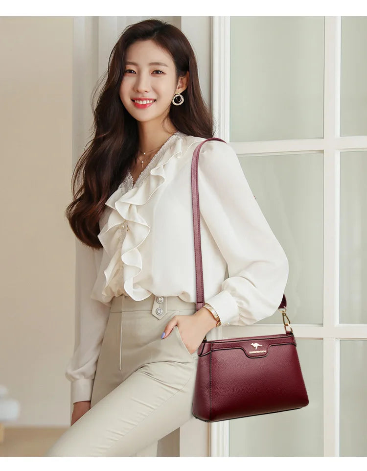 Fashionable Urban Women's Crossbody Bag Single Shoulder Bag Small Square Bag Stylish Mom Bag PU Material Medium Size Zipper O...