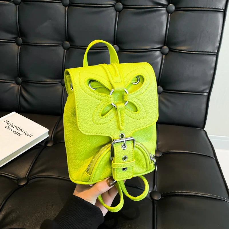 Korean Fashion Backbag Casual Travel Bag Classic Flower Backpack 2024 Pu Leather Women Bags Foreign Trade Bag Women'S Backpack