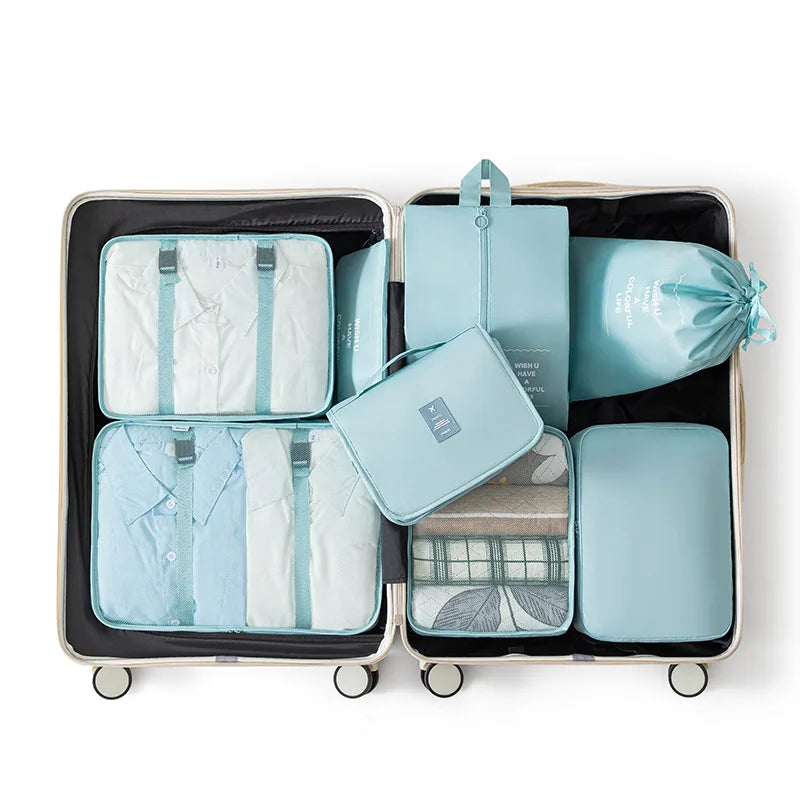 Waterproof Travel Organiser Set of 7 Luggage Bra Organiser Bag Drawstring Bag