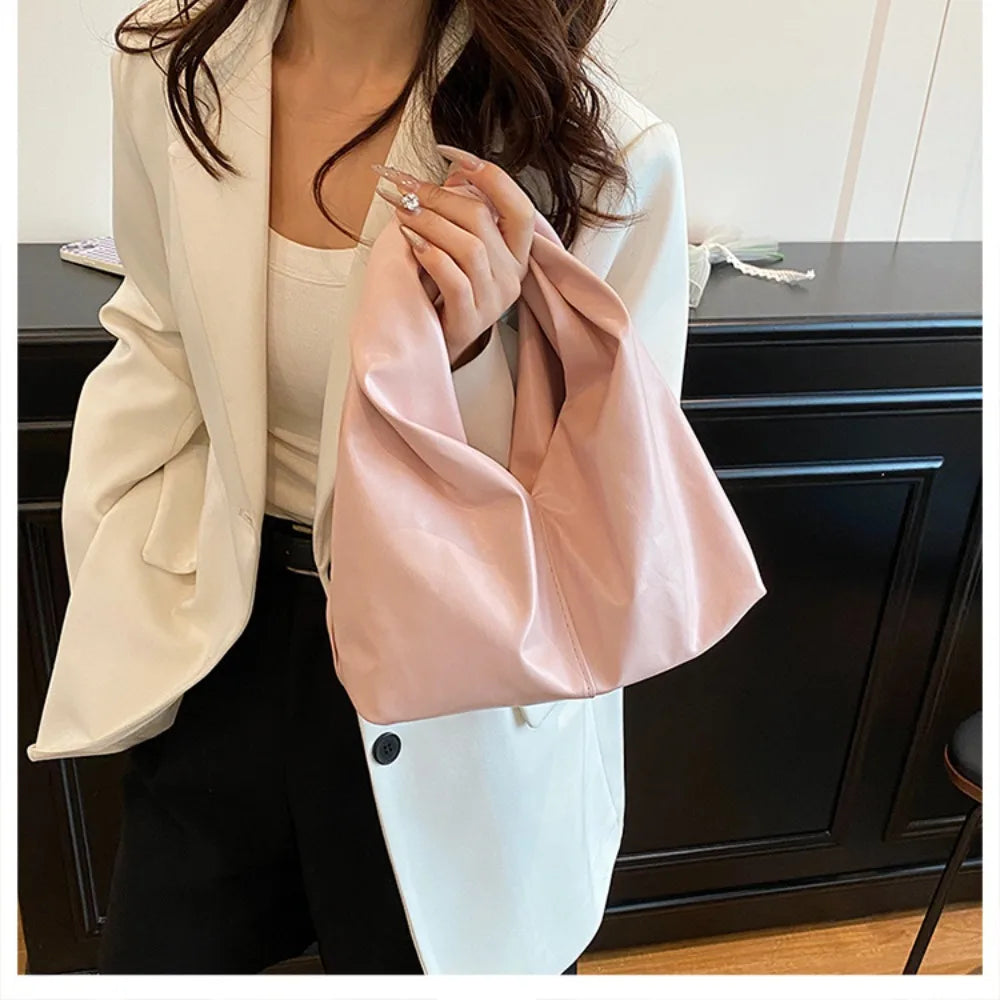 Crossbody Bag Minimalist Hand-held Lazy Casual Large Capacity Commuting Style Single Shoulder Underarm Tote Bag for Women