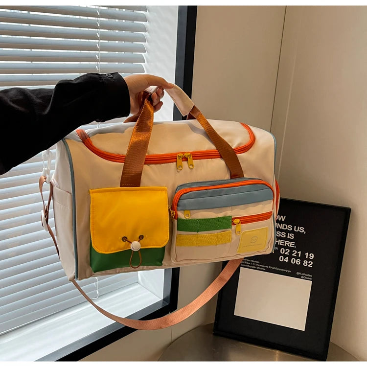 Travel Bag, Duffel Bag Cosmetics Bag, Professional Fitness Bag, Yoga Swimming Training Backpack, Satchel Shoulder Crossbody Tote Bag, Suitable for Men and Women