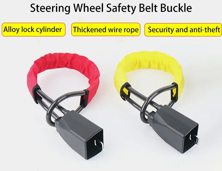 Heavy Duty Steering Wheel Lock Anti Theft Device Universal Fit Security Lock for Car Truck SUV Van Vehicle Protection