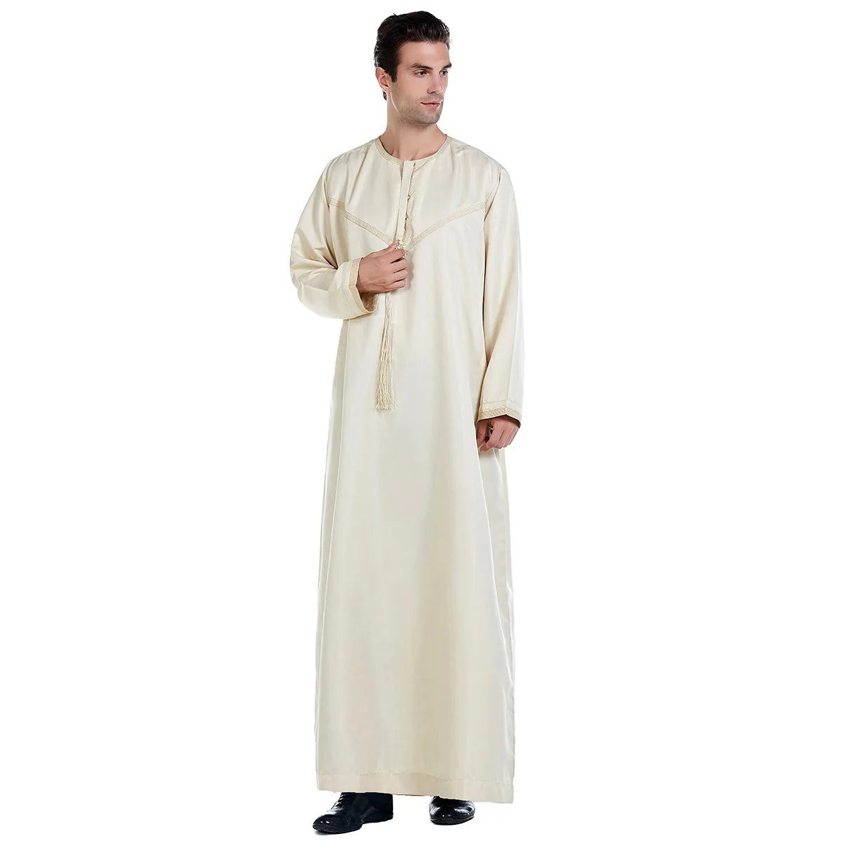Muslim Men Abaya Robes Arab Middle Eastern Jubba Thobe Islam Clothing Kaftan Dress  Saudi Caftan