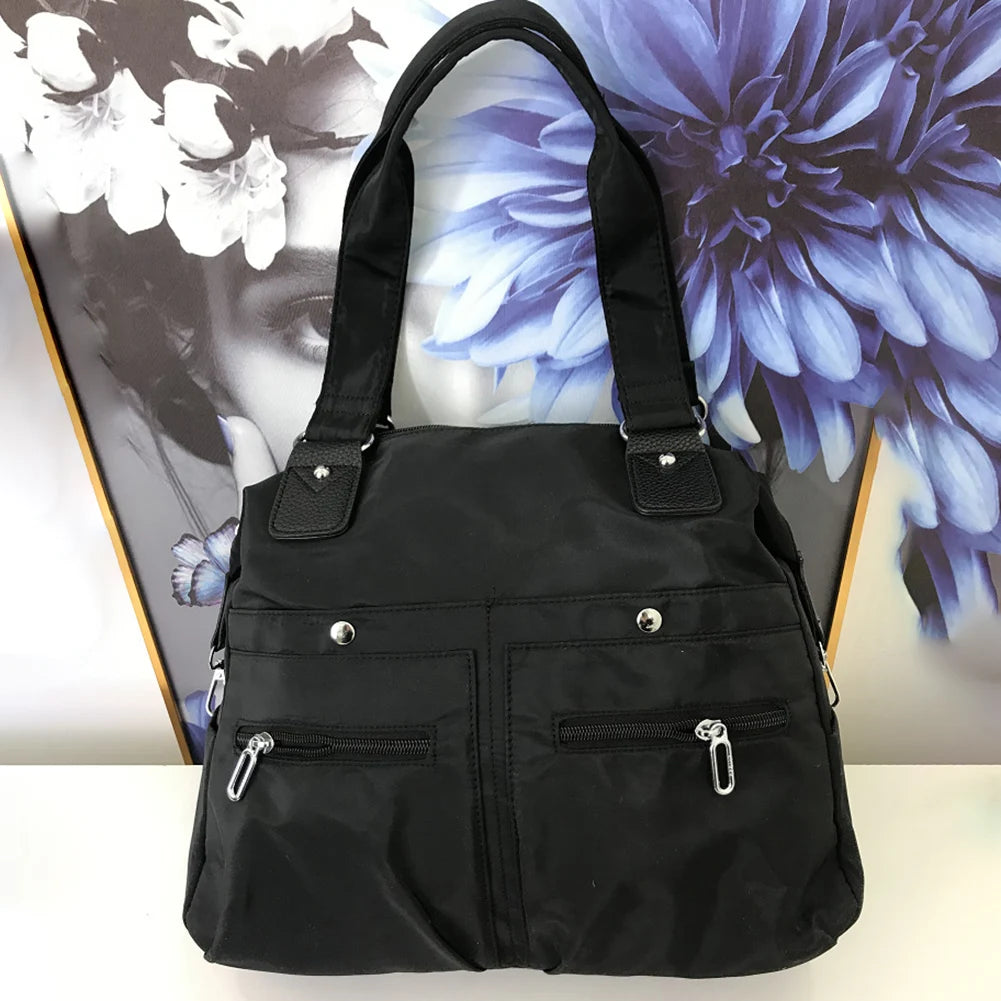 Nursing Baby Diaper Bag Large Capacity Top-handle Bags Multi-Functional Waterproof Multi-pockets Portable for Weekend Vacation