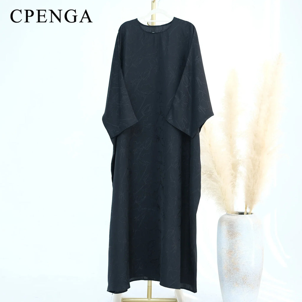 Luxury 2 Piece Muslim Outift Sets for Women Ramadan Dubai Hijab Abaya Dress Islamic Party Kaftan Robe Elegant Turkey Gown 2025