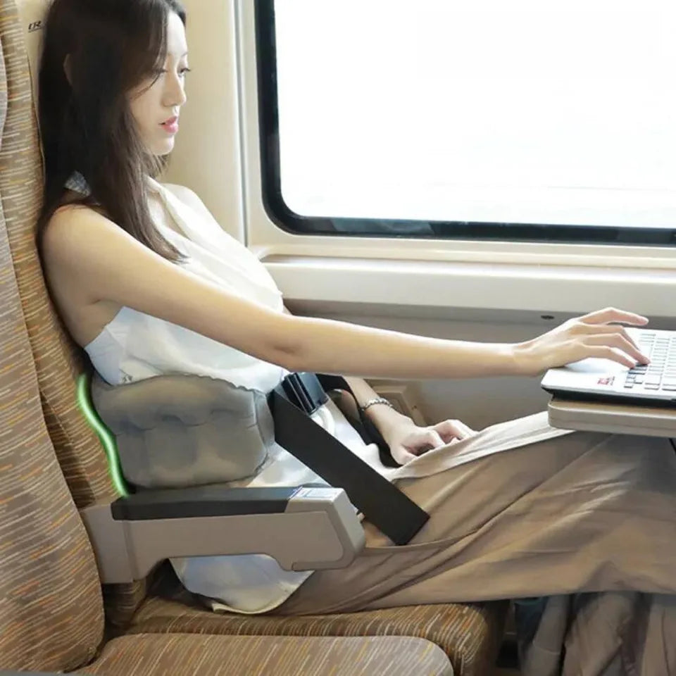 Lumbar Support For Cars High-speed Rail Airplanes Travel Lower Back Pain Relief Seat Pillow Waist Cushion Inflatable Backrest