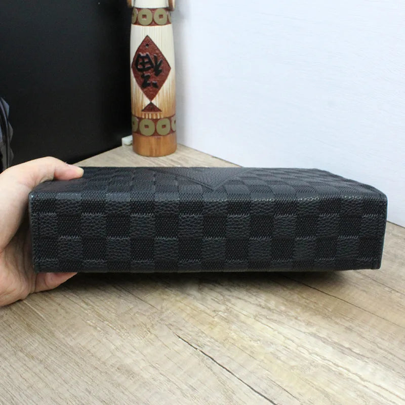 Luxury Men's Clutch Bag High-End Envelope Sle Casual Busin Wallet Trendy Handheld Soft Synthetic Leather for Young Men