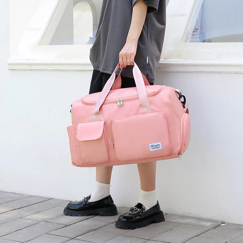 Travel Bag Large Capacity Weekender Overnight Carry On Duffle Bags with Shoe Compartment Sports Fitness Gym Bags for Women