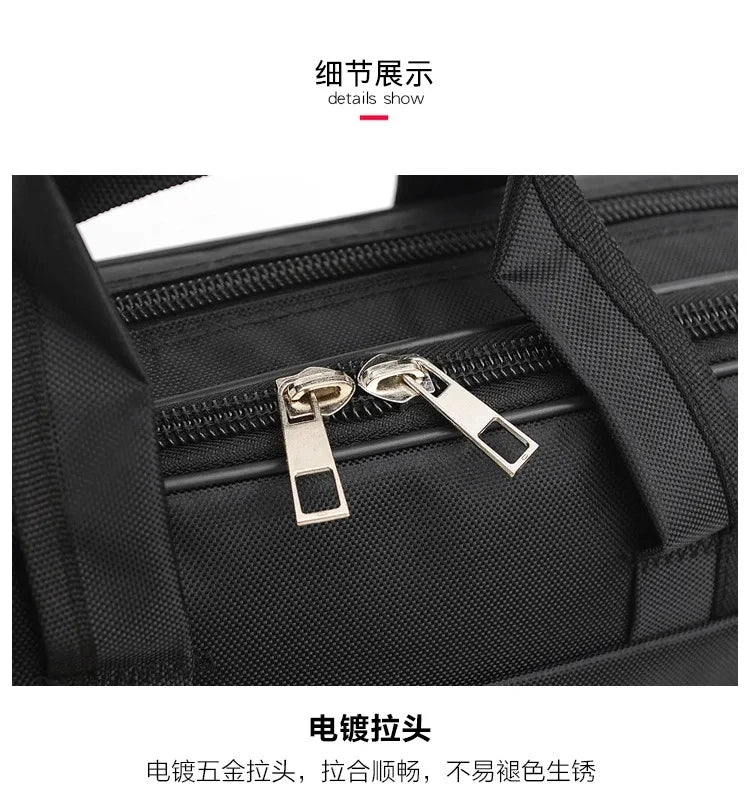 High-capacity Briefcase Business Document Information Storage Bags Weekend Travel Laptop Protection Organize Handbag Accessories