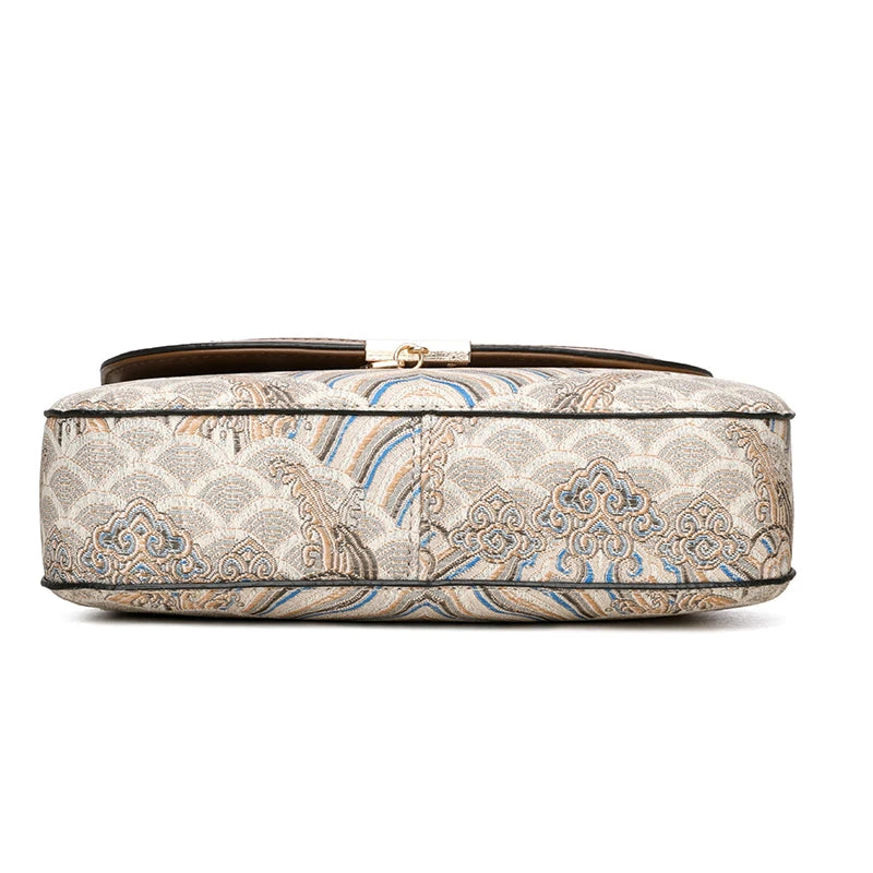 Luxury Designer Trend Embroidered Women's Shoulder Bag High Quality Soft Leather Women Crossbody Bags Female Handbag Sac A Main