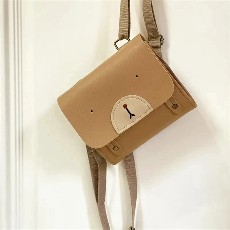 Bear Baby Backpack Bag PU Leather Infant Kindergarten Kids School Bags for Girls Boys Children Shoulder Bag 2-8Y Small Size