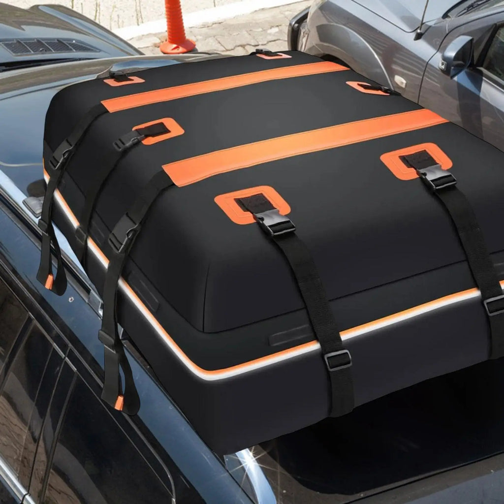 Rooftop Cargo Carrier Vehicle Luggage Bag Waterproof Travel Accessories Car Roof Bag L capacity for All Cars with/without Rack
