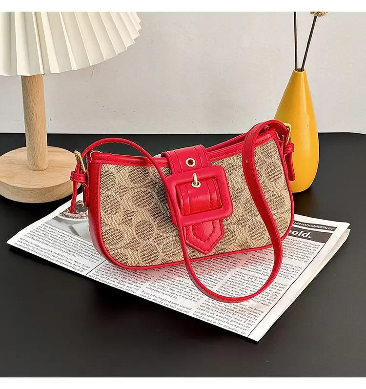 The High-end Underarm Baguette Bag 2025 New Style, Featuring A Star-studded Single-shoulder Bag with A Unique Hand-carry Design