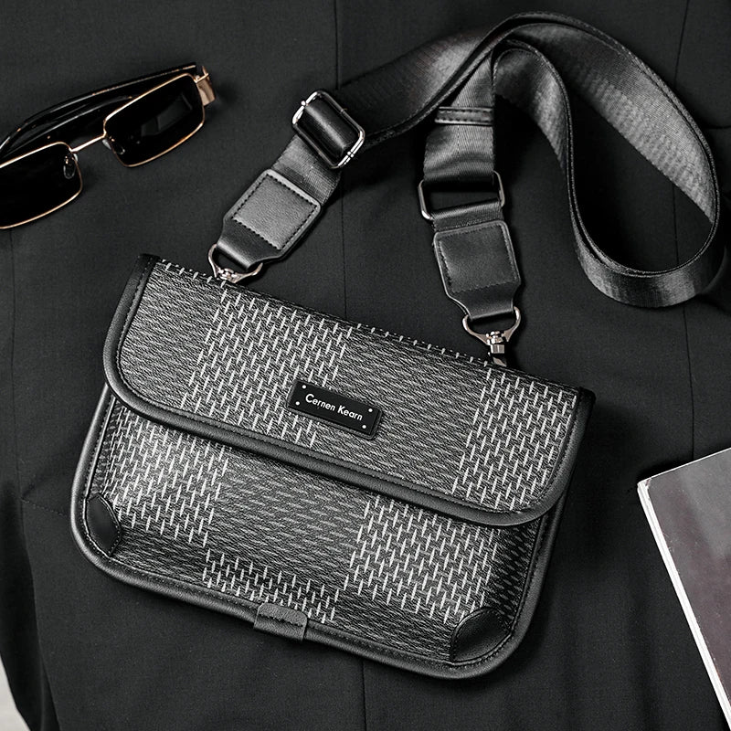 Luxury Man's Envelope Clutch Handbag Casual Shoulder Crossbody Bags Cool Street Boys High Quality Satchels Fashion Brand Bolsas