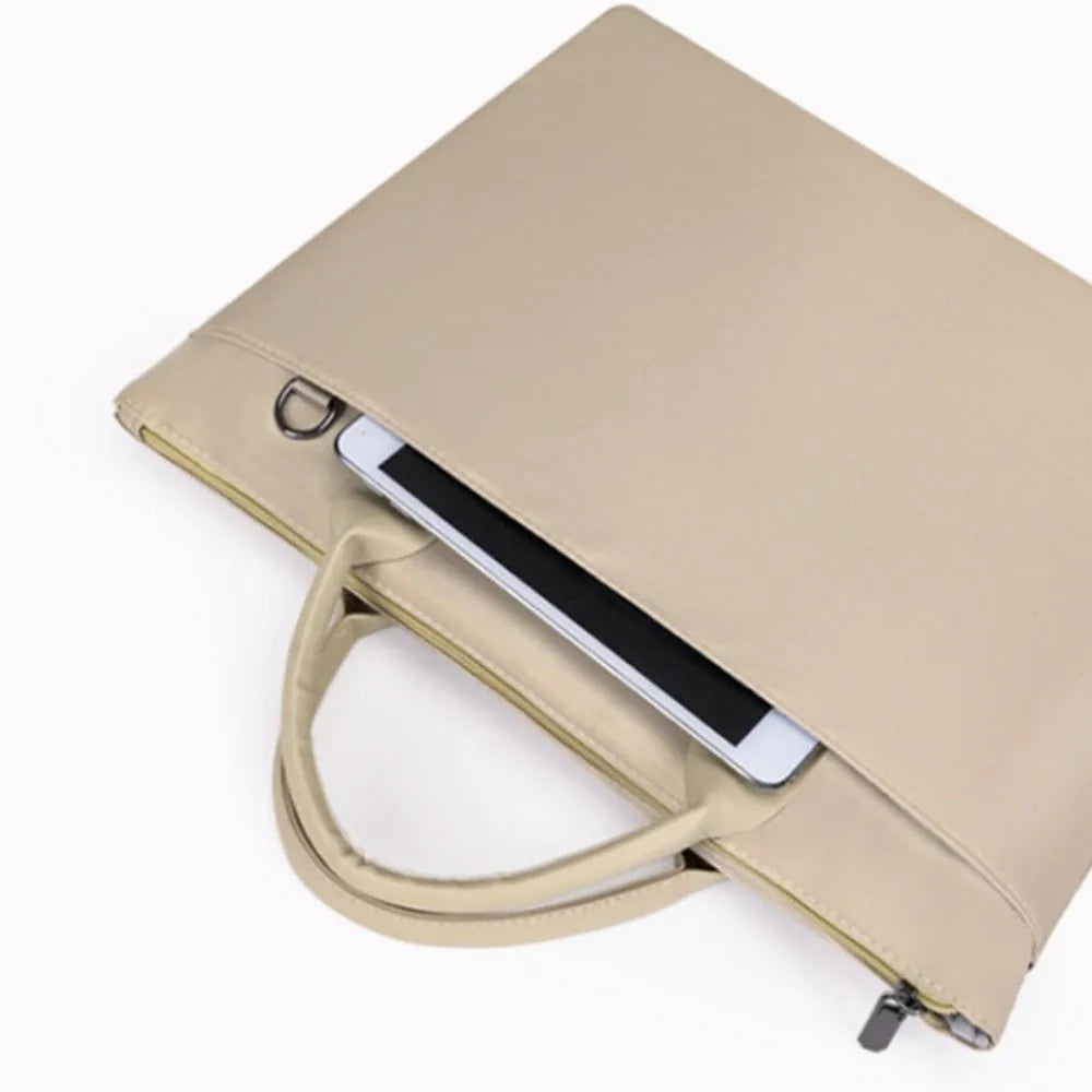 15.6inch Portable Laptop Bags Shoulder Strap with Handle Laptop Handbag Lightweight Solid Color Notebook Sleeve Bag Travel