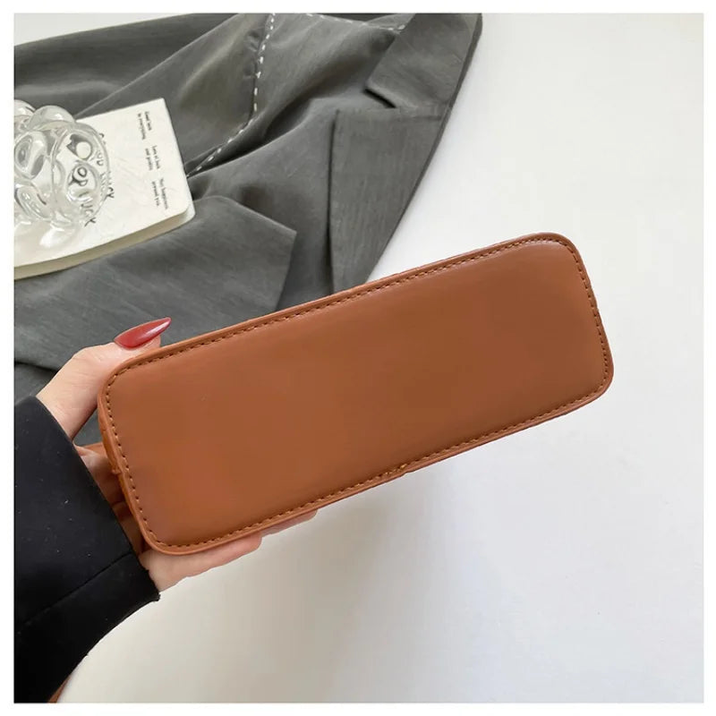 Luxury Women's Tote Bag, Chic V Shaped Stylish Pu Leather Bucket Bag, Top Cover Handbag Women Shoulder Crossbody Bags for Woman