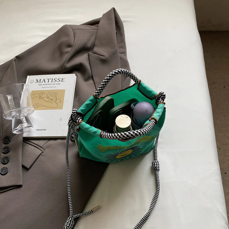 Armpit bag; eco-friendly shopping bag; exquisite embroidery; waterproof nylon shopping bag; handbag for ladies; single shoulder