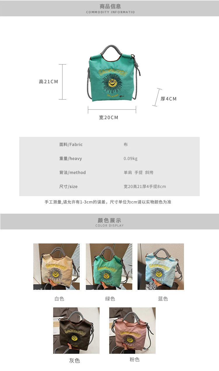 Armpit bag; eco-friendly shopping bag; exquisite embroidery; waterproof nylon shopping bag; handbag for ladies; single shoulder