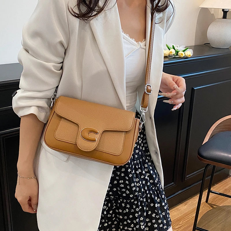 Chic Parisian-Style Tote Bag Luxury Leather Crossbody Bag For Women Elegant Vintage Design Shoulder Bag