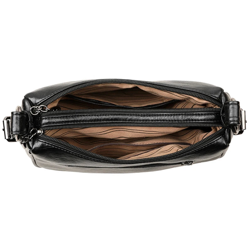 Luxury Designer Ladies Handbags New High Quality Leather Shoulder Bag for Women Female Retro and Minimalist Crossbody Bag Purses