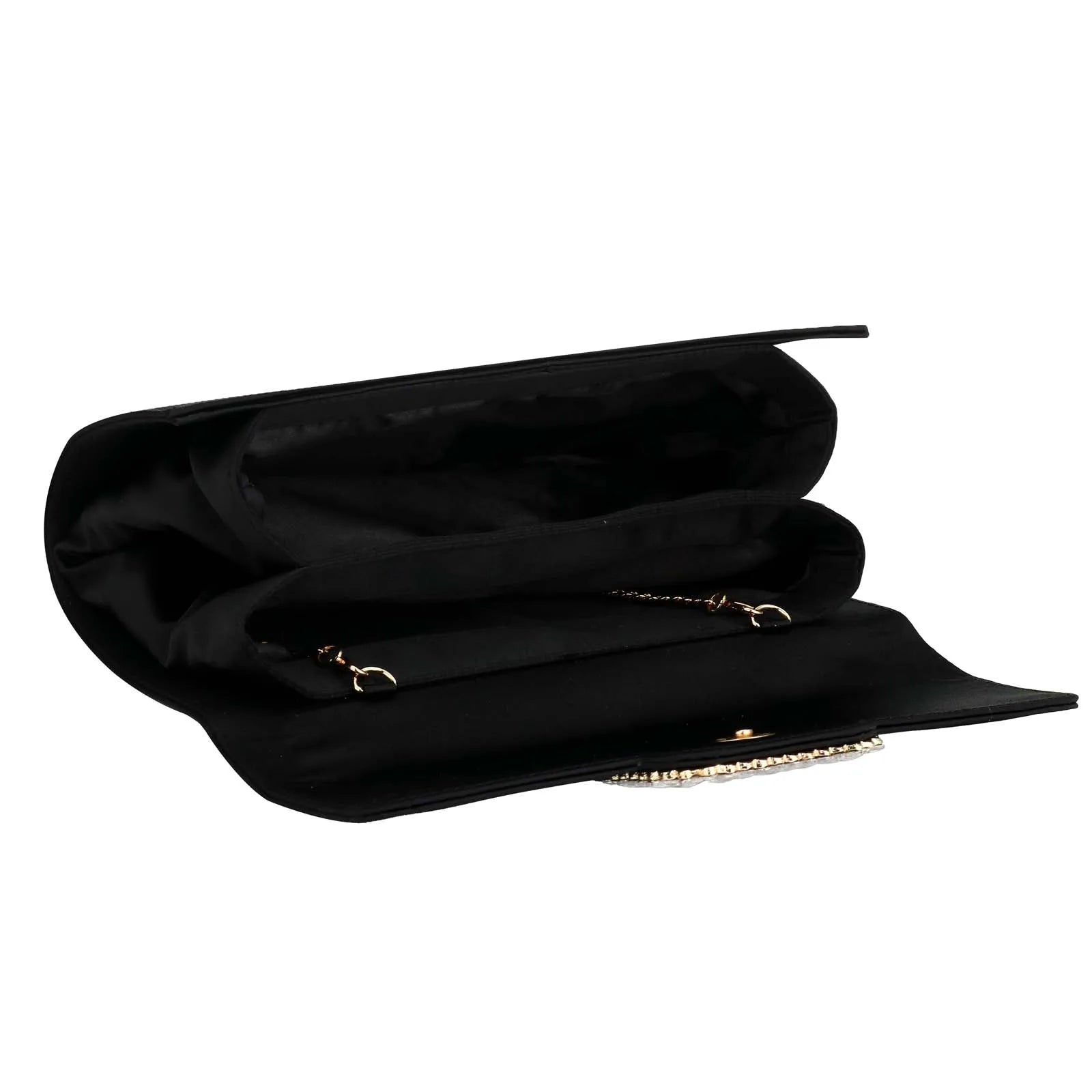 Elegant Satin Envelope Evening Handbags for Women Square Diamond Buckle Wedding Bridal Party Purse Shoulder Chain Messenger Bags