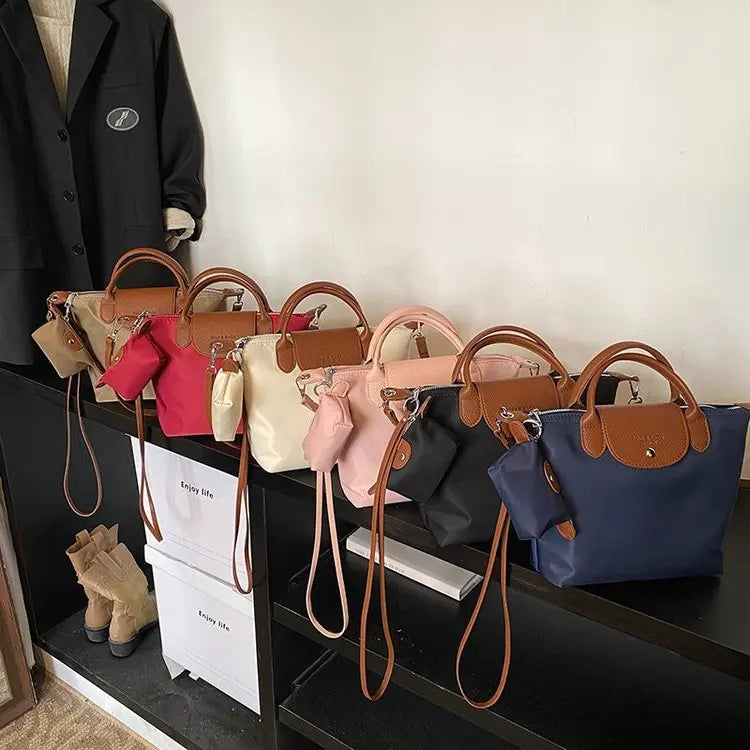 Luxury 2025 Work Tote - Fashion Patchwork Handbag with Long Strap Large Capacity, Waterproof Lining, Perfect for Office & Travel