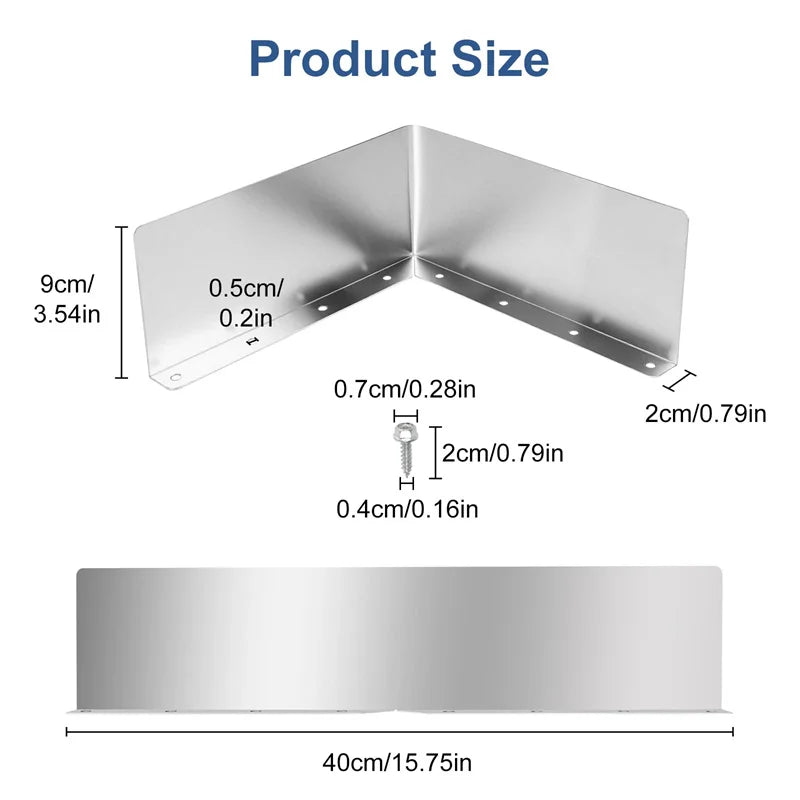 【N】4Pcs Rainwater Valley Gutter Splash Guard Rain Drip Gutter Guard,Rain Drip Gutter Guard For House Shingle Roofs Corner
