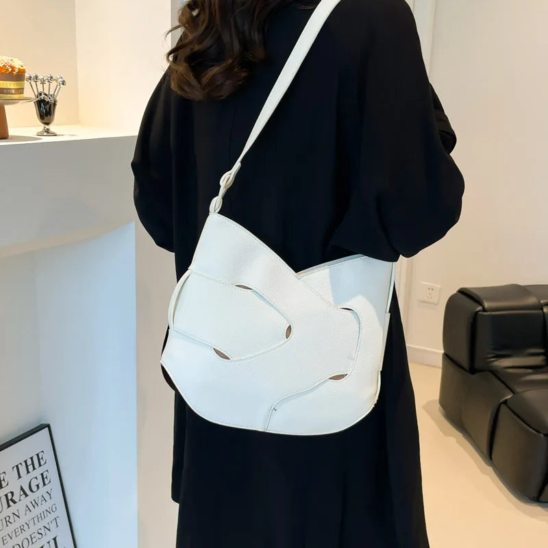 Luxury Designer Bag Fashion Women's PU Leather Shoulder Bag Minimalism Solid color Crossbody Bags for Women Ladies Handbag