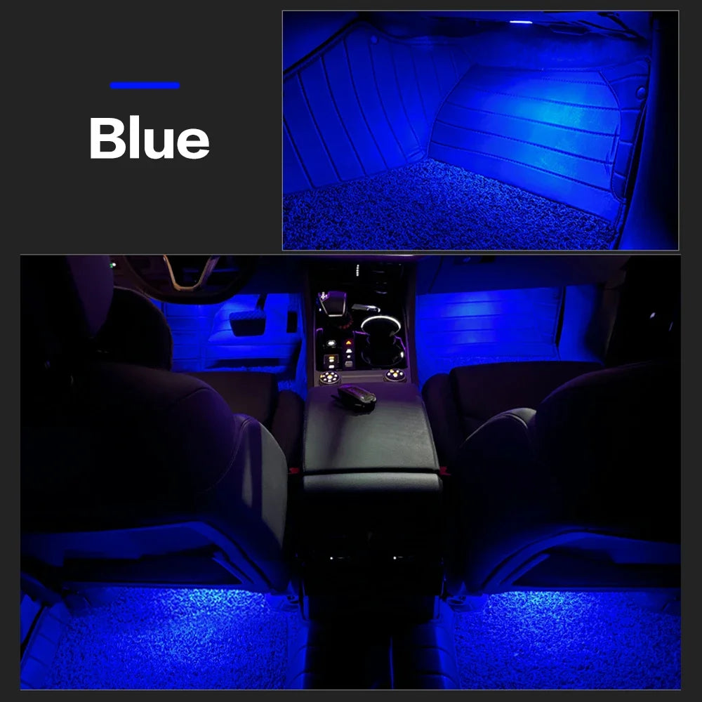 LED Car Footwell Light RGB Atmosphere Lamp Interior Decorative For VW Golf 6 MK6 EOS Sharan 7N Touareg 7L 7P Passat B5 B6 Arteon