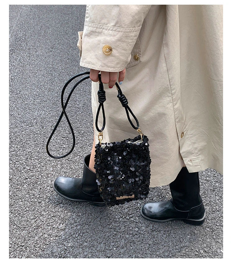 2025 New Large Sequined Bags for Women Are in Trend This Year – Large-Capacity Tote Bags with a Stylish Texture, Suitable as Sho