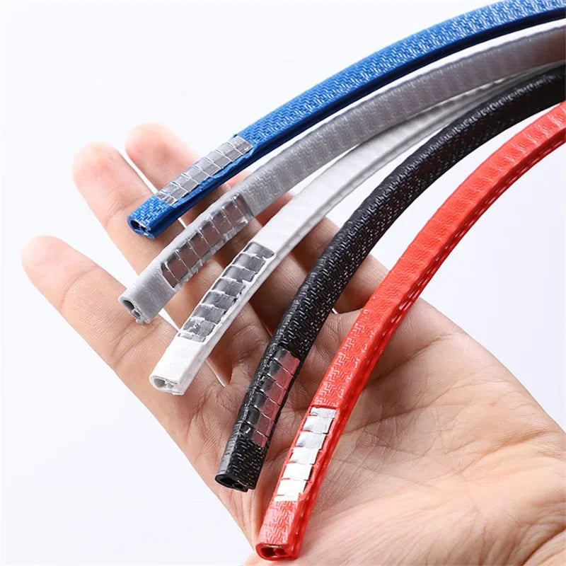 Car Door Protector Edge  With Steel CarstylingScratch Strip Guard Trim Automobile Door Noise reduction Anti Collision Protection