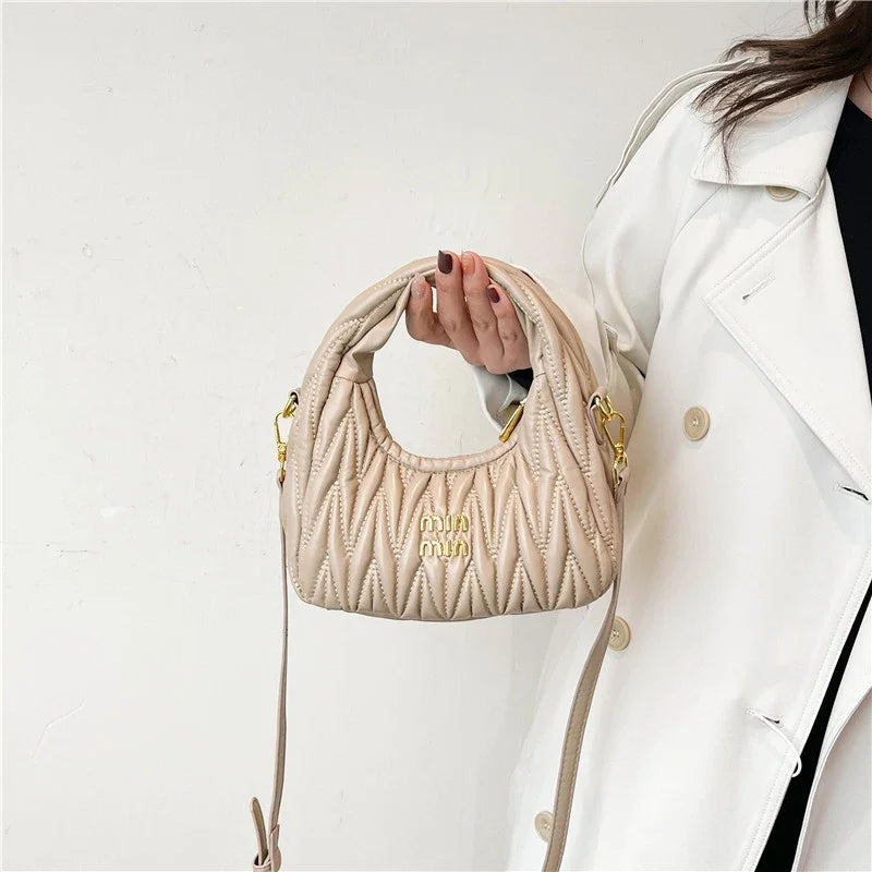 Luxury Brand Elegant Leather Messenger Bag For Ladies, Crossbody Shoulder Function Famous Designer Handbag