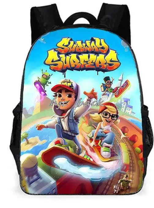 School Bags Girls Boys Subway Surfers Primary Kids School Backpcak 3Pcs Cartoon Schoolbags Kids Mochilas Escolar Infantil Gift