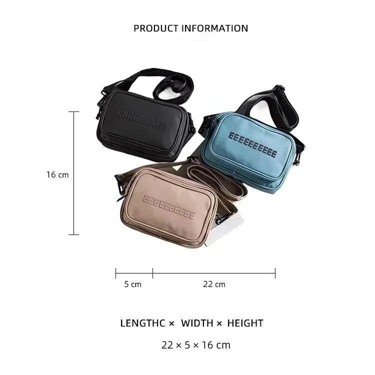 Luxury Design 3D Letters Crossbody Messenger Small Bag Unisex Belt Bag Versatile Travel Waterproof Purse Zipper Shoulder Bag