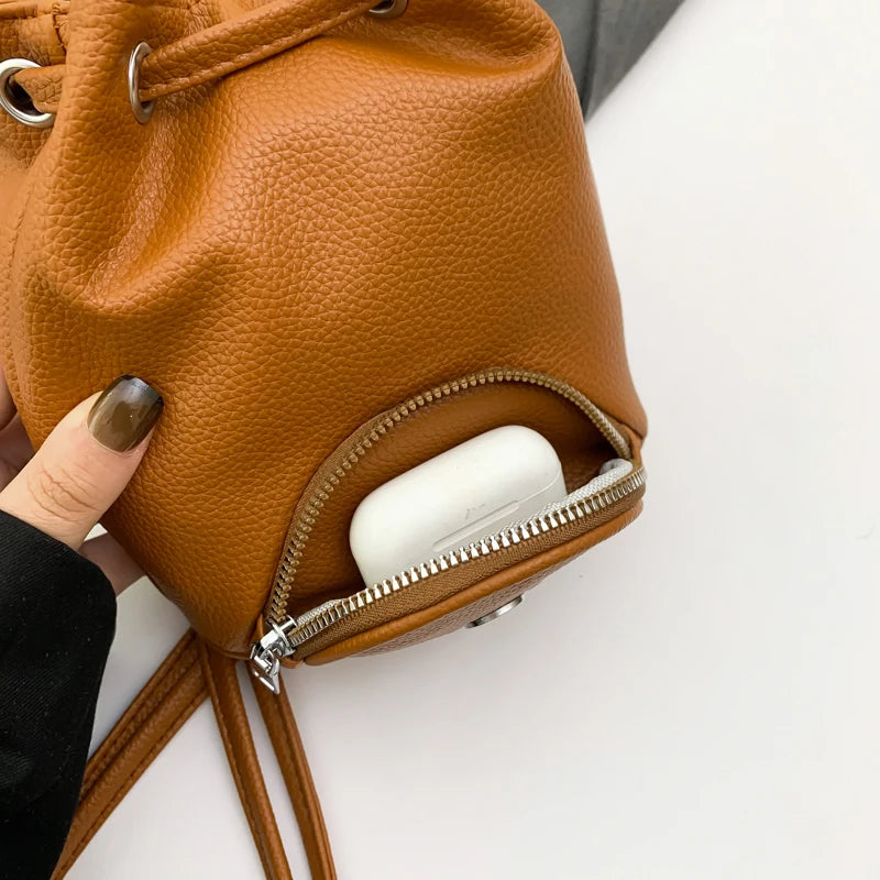 Korean Fashion Backbag Casual Travel Bag Classic Flower Backpack 2024 Pu Leather Women Bags Foreign Trade Bag Women'S Backpack