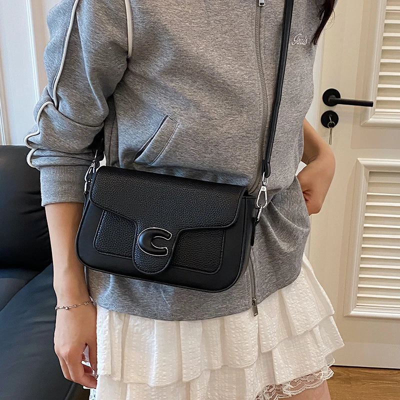 Chic Parisian-Style Tote Bag Luxury Leather Crossbody Bag For Women Elegant Vintage Design Shoulder Bag