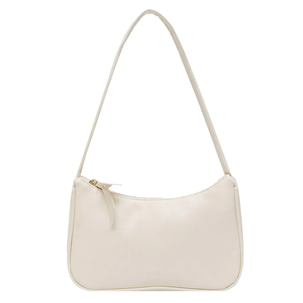 Retro Women Solid Color Zipper Phone Bag Hand Bag Shoulder Bag Armpit Bag Casual 2024 Bags For Women сумка женская