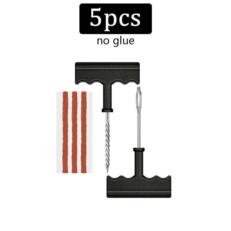 Car Tire Repair Tool Kit Vacuum Tyre patches maintenance special tool with Rubber Strips Glue Auto Bike Motorcycle Puncture Plug