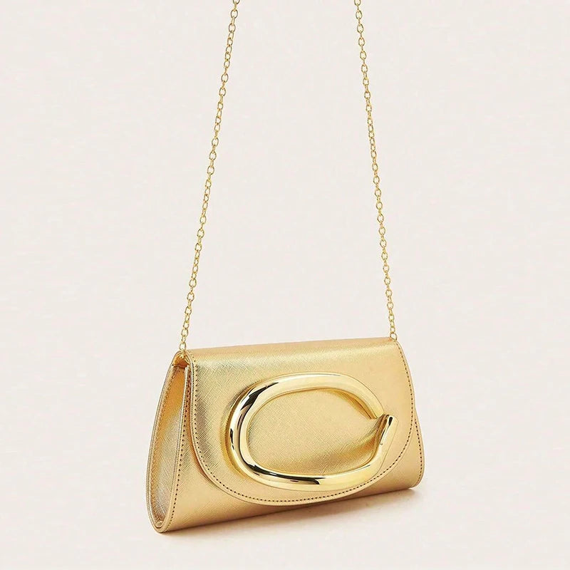 Elegant and luxurious women's evening gown bag, featuring a niche design and exquisite solid color women's handbag.