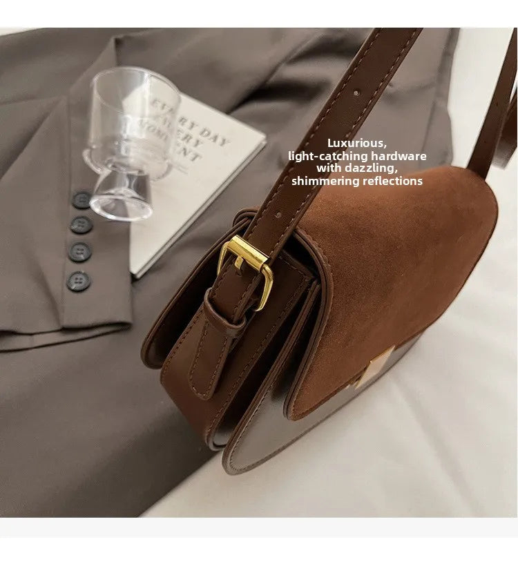 Fashionable Matte Ladies' Bag Versatile Crossbody Underarm Single Shoulder Bag Stylish Accessory for Casual Travel