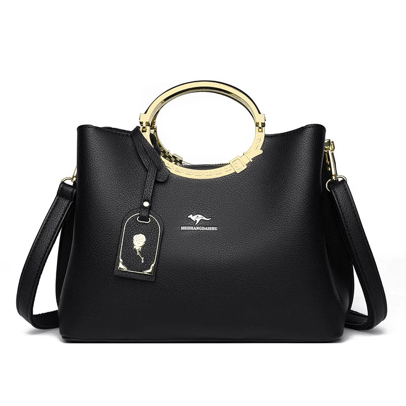 3 Layer Large Capacity Tote Bag Luxury Handbags Women Bags Designer Shoulder Bag High Quality Soft Leather Purses and Handbags