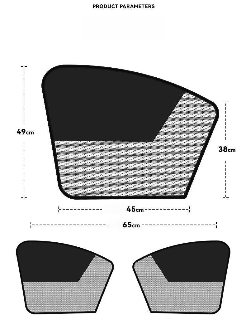 Magnetic Car Sun Shade Anti-UV Front/Rear Window Sunshield Shadow Mesh Glass Shading Curtain Auto Interior Car Privacy Shield
