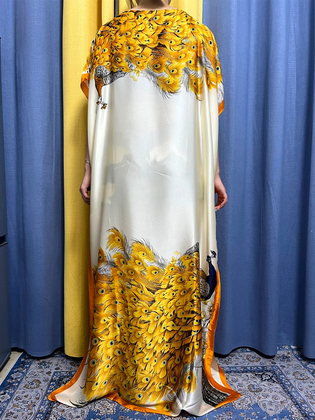 Muslim Silk Abayas For Women 2023 Fashion Print Islam Turkey Loose Elegant Femme Robe African Summer Ice Clothes With Headscarf