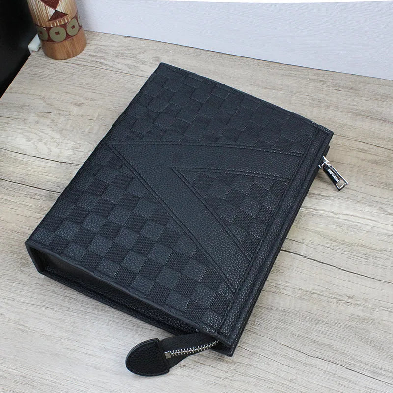 Luxury Men's Clutch Bag High-End Envelope Sle Casual Busin Wallet Trendy Handheld Soft Synthetic Leather for Young Men