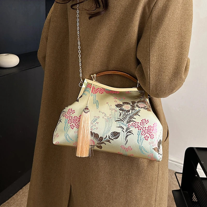 Luxury Women Party Dinner Bag Fashion Ladies Dinner Bag Elegant Wooden handle Simple Formal Gorgeous Crossbody Daily use Purse