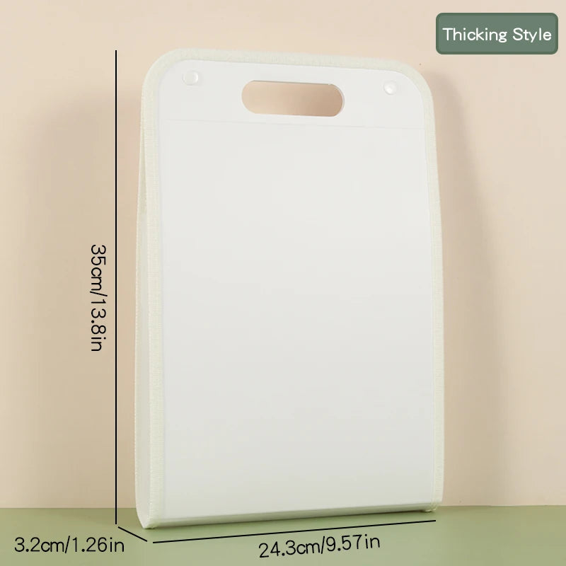 1Pcs A4 Vertical13 Pocket Expanding File Briefcases Handbag Paper Folder  Organiser Document Bag Storage