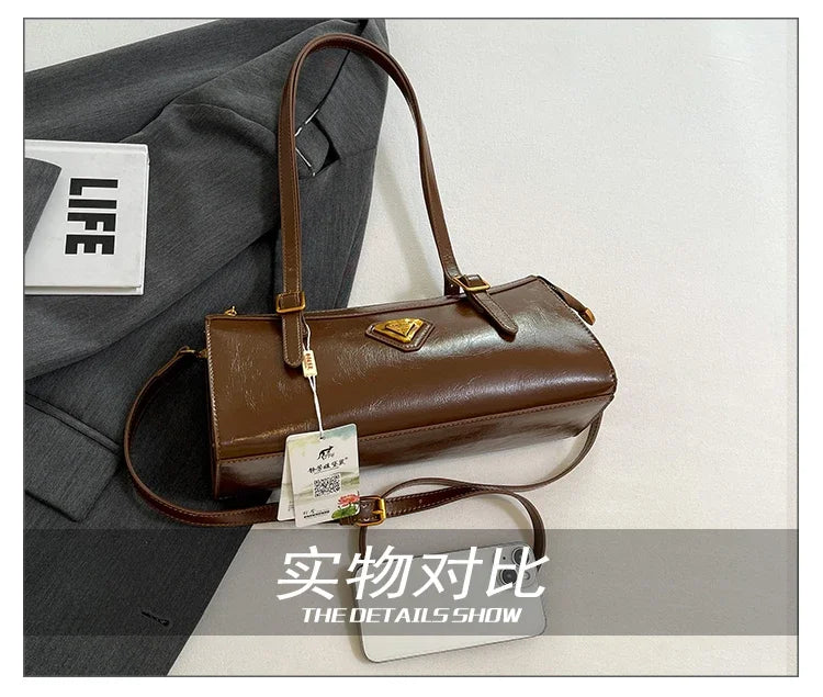 Luxury Brand Leather Messenger Bag, Women's Crossbody Bag For Ladies, Elegant Tote Bags With Famous Designer Popular Style
