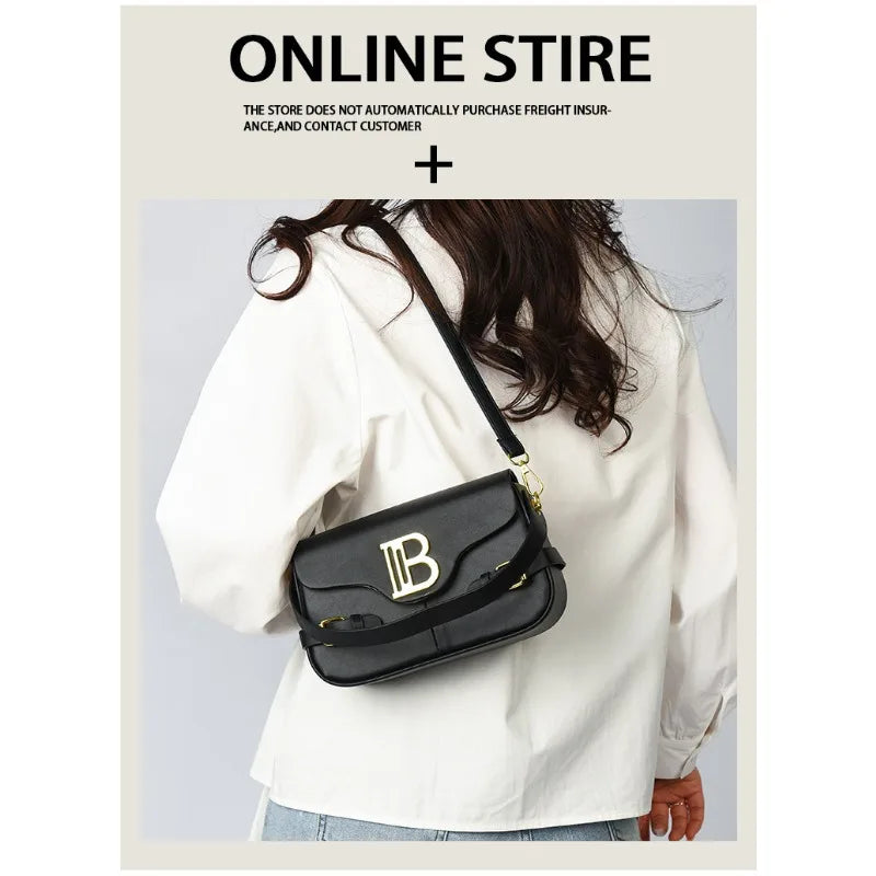 Luxury women's crossbody bag with color-blocking and stitching, box-style multi-color textured light luxury commuter bag.